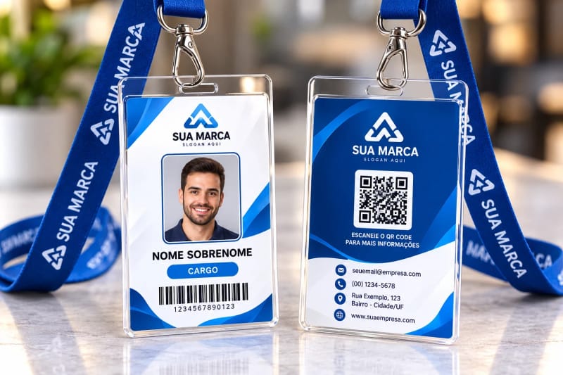 Crachá de Acrílico Personalizado com Tirante