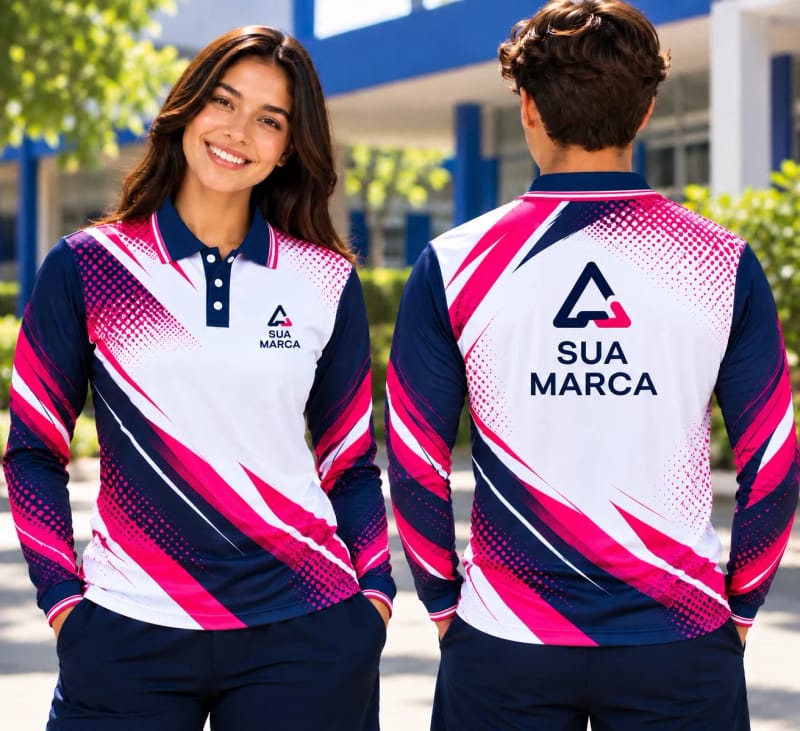 CAMISETA POLO MANGA LONGA PREMIUM - ADULTO